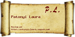 Patonyi Laura névjegykártya